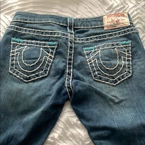 True religion premium stitching skinny jeans